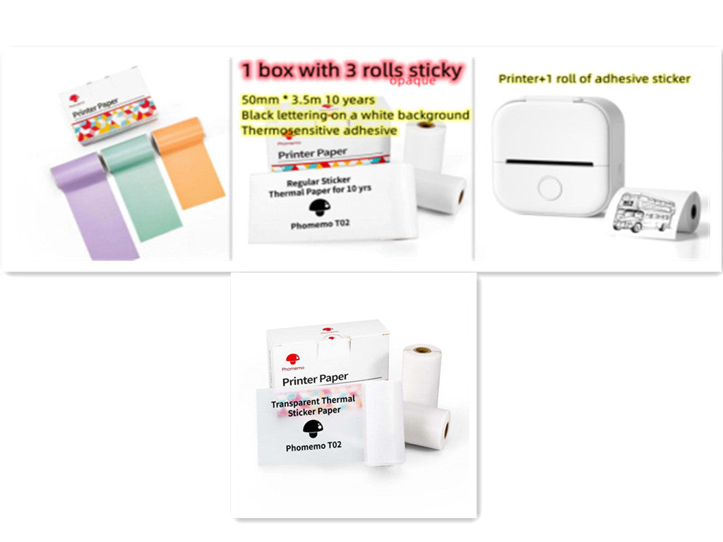 Portable Mini Thermal Label Printer - Home Photo Printer, Bluetooth-compatible, Mini Label Printer
