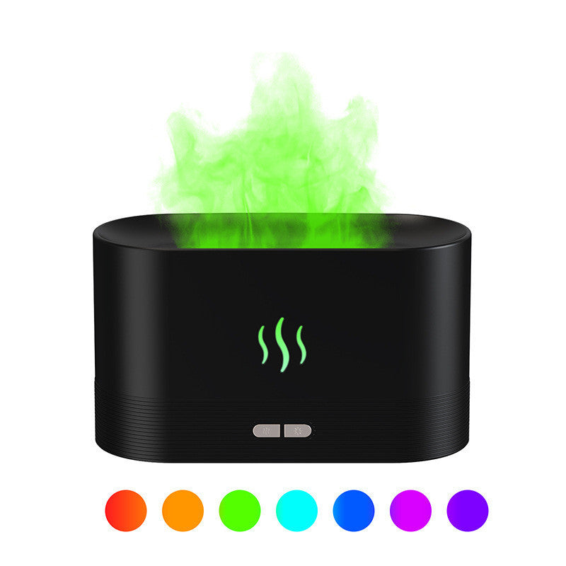 Aroma Diffuser With Flame - Light Mist Humidifier, Aromatherapy Diffuser With Waterless Auto-Off Protection For Spa, Home, Yoga, Office