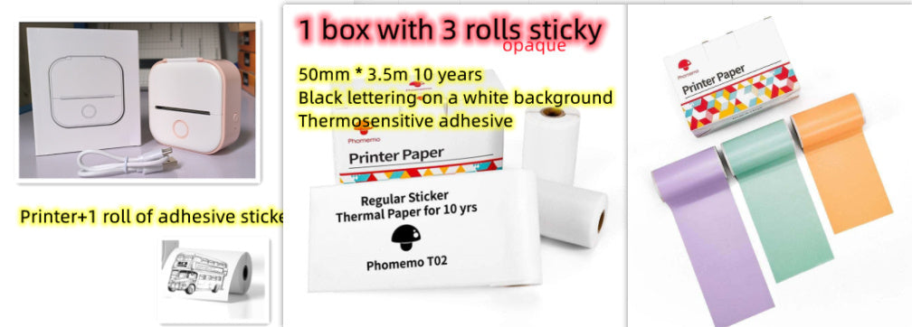 Portable Mini Thermal Label Printer - Home Photo Printer, Bluetooth-compatible, Mini Label Printer