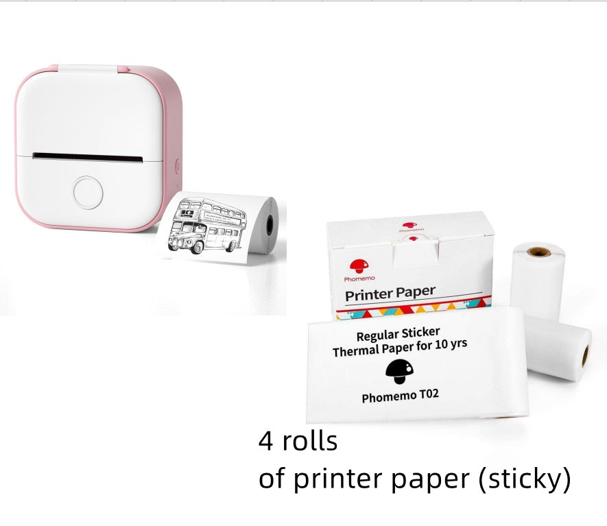 Portable Mini Thermal Label Printer - Home Photo Printer, Bluetooth-compatible, Mini Label Printer