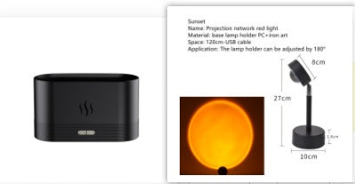 Aroma Diffuser With Flame - Light Mist Humidifier, Aromatherapy Diffuser With Waterless Auto-Off Protection For Spa, Home, Yoga, Office