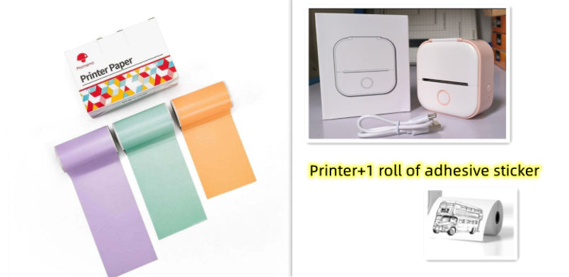 Portable Mini Thermal Label Printer - Home Photo Printer, Bluetooth-compatible, Mini Label Printer