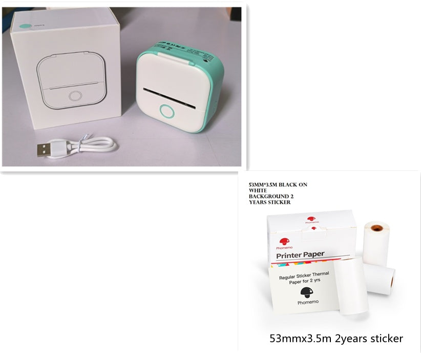 Portable Mini Thermal Label Printer - Home Photo Printer, Bluetooth-compatible, Mini Label Printer