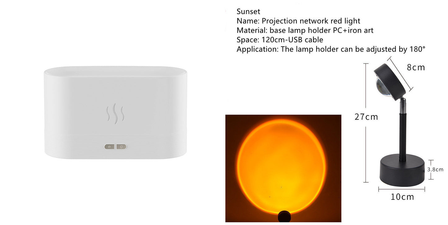 Aroma Diffuser With Flame - Light Mist Humidifier, Aromatherapy Diffuser With Waterless Auto-Off Protection For Spa, Home, Yoga, Office