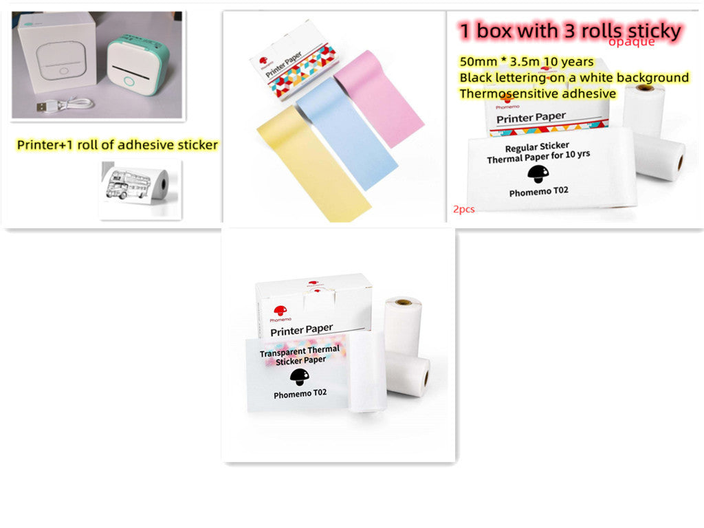 Portable Mini Thermal Label Printer - Home Photo Printer, Bluetooth-compatible, Mini Label Printer