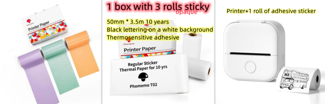 Portable Mini Thermal Label Printer - Home Photo Printer, Bluetooth-compatible, Mini Label Printer