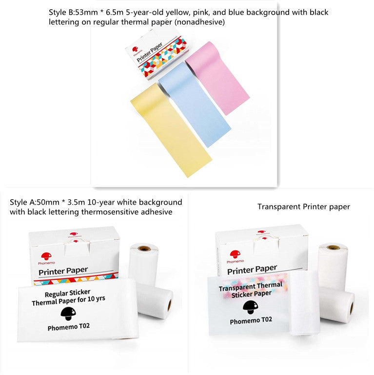 Portable Mini Thermal Label Printer - Home Photo Printer, Bluetooth-compatible, Mini Label Printer