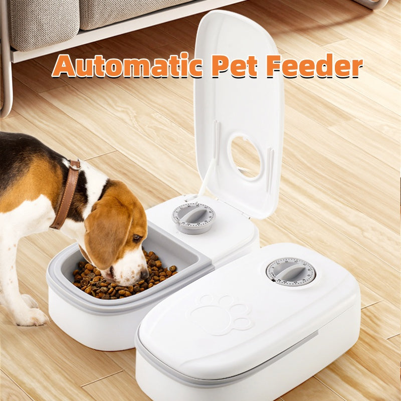 Automatic Pet Feeder - Smart Food Dispenser For Cats Dogs with Timer, Stainless Steel Bowl, Auto Dog Cat Pet Feeding, Pet Supplies