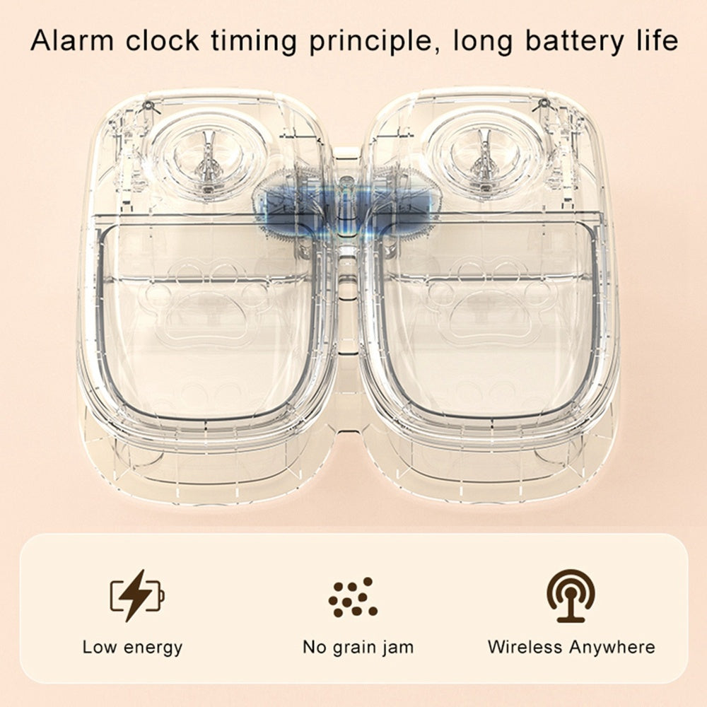 Automatic Pet Feeder - Smart Food Dispenser For Cats Dogs with Timer, Stainless Steel Bowl, Auto Dog Cat Pet Feeding, Pet Supplies