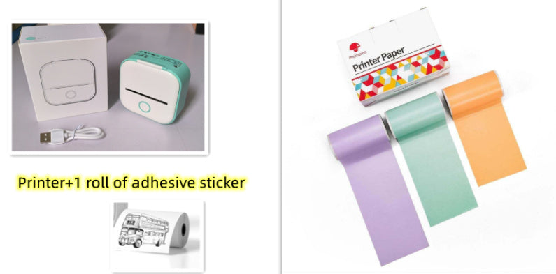 Portable Mini Thermal Label Printer - Home Photo Printer, Bluetooth-compatible, Mini Label Printer